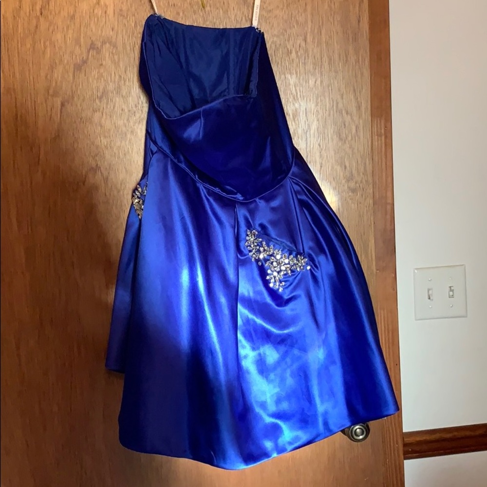 Royal blue strapless